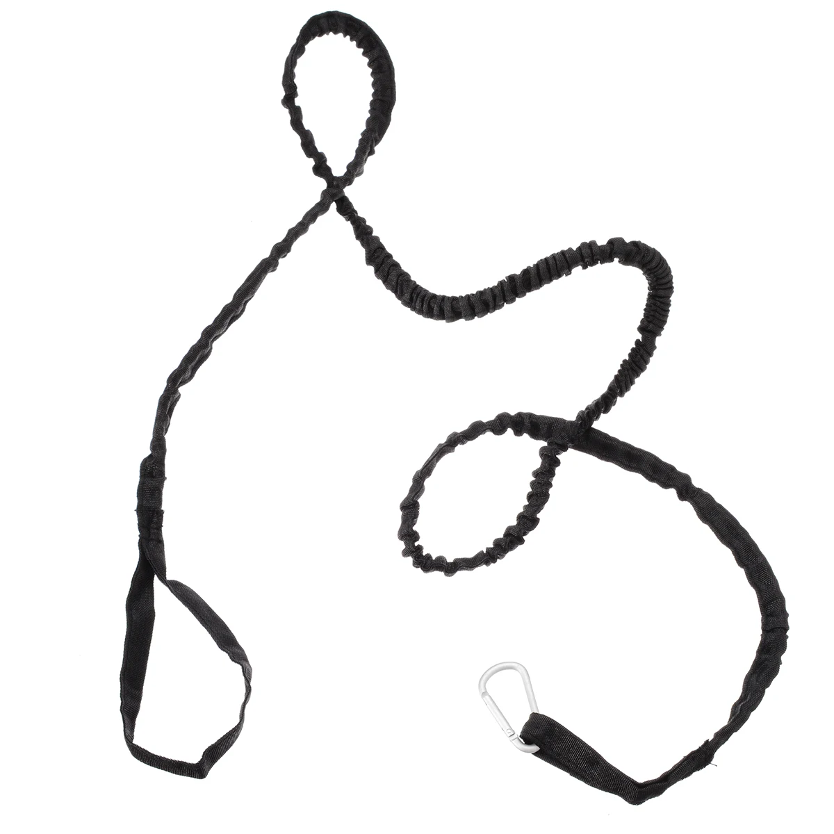 Rowing Boat Elastic Paddle Leash Kayak Canoe Safety Accessories Nylon Cord For Canoe Oars Fishing Rods Black