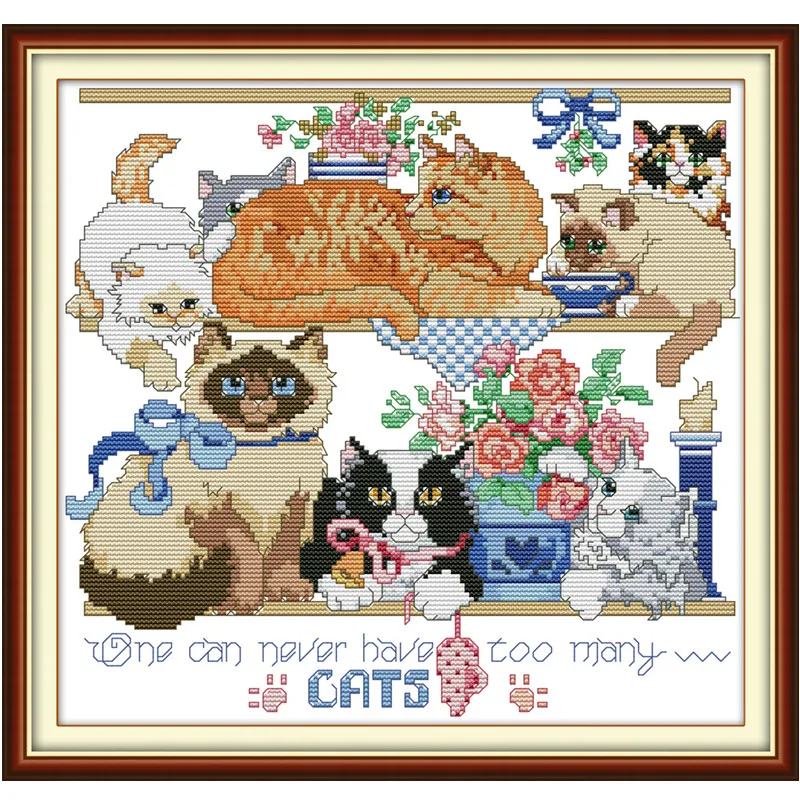 DMC Китай Крест stitchводы растворbl 14CT 11CT DIY рукоделие Счетный милый кролик наборы для