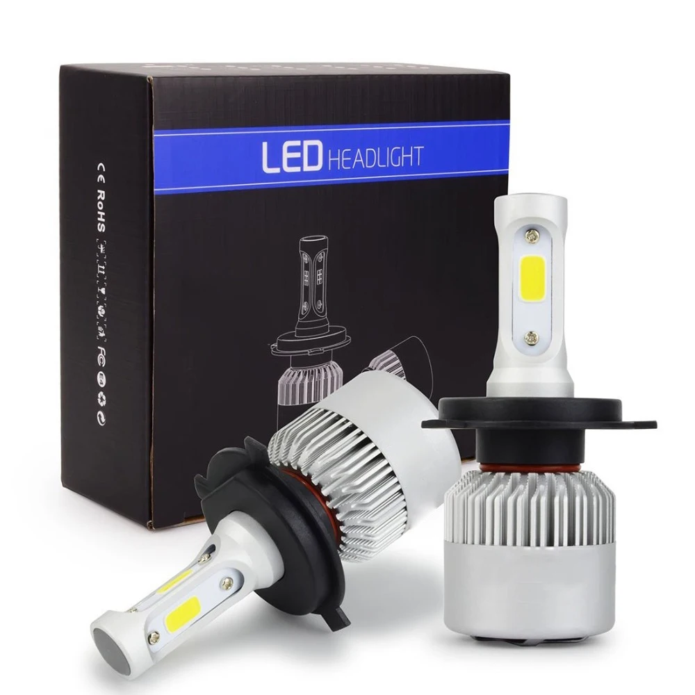 CROSSLEOPARD LED Car Headlight 10000LM Set with 3 Sides Light H1 H3 H4 H7 H11 H13