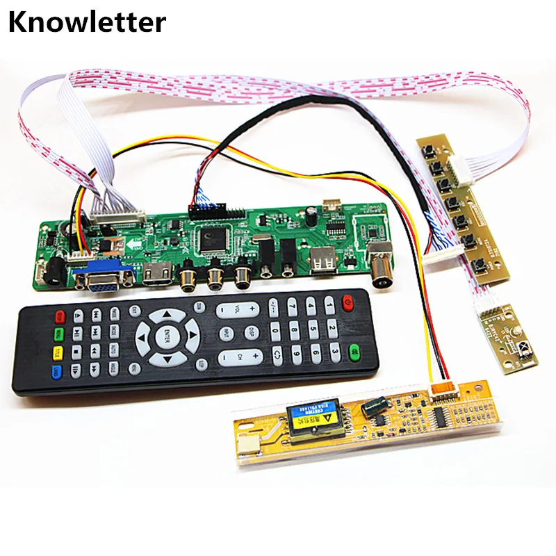 

TV+HDMI+VGA+AV+USB+AUDIO LCD Controller Board Work for 12.1" B121EW03 V.0 V.1/V.2/V.3/V.4/V.5/V.6 LCD controller board DIY kits