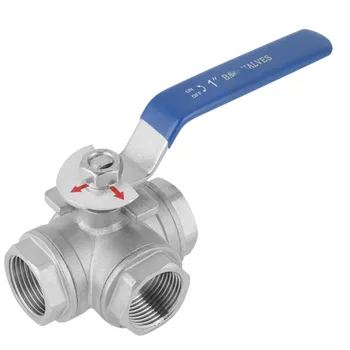 

1pc Stainless Steel Three-way Valve SUS304 Pipe Ball Valve Three-way T-Type Female Thread 1" DN25
