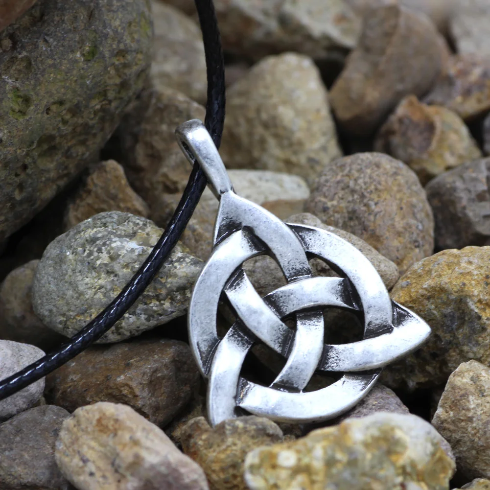Youe shone Viking Triquetra Trinity Knot Norse ожерелье ирландский скандинавский Оловянный