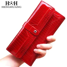 HH Luxury Women Wallets Patent Leather High Quality Designer Brand Wallet Lady Fashion Clutch Casual Women Purses Party
