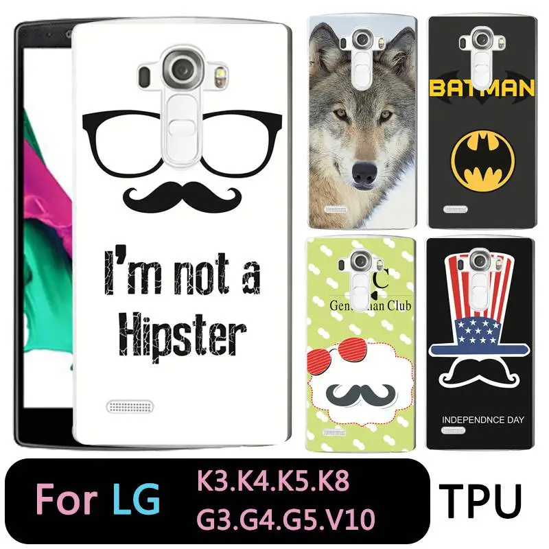 Qmswei ТПУ прозрачный чехол для телефона LG K3 K4 K5 K8 Волк флаг Бэтмена мягкий