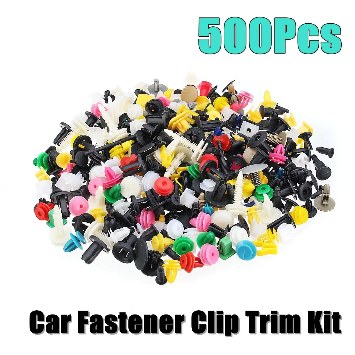  500Pcs Universal Mixed Auto Fastener Car Bumper Clips Retainer Push Engine Cover Car Fastener Rivet