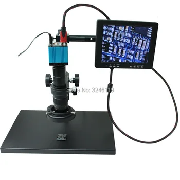 

16MP HDMI USB Industrial Video Microscope Camera 10X-180X C-mount Lens Big Workbench LED Light Source Mobile Phone Repair