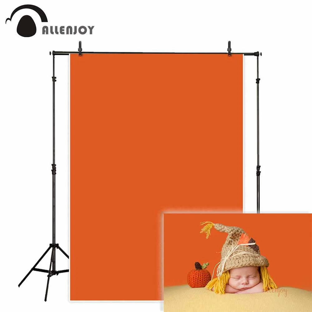 Allenjoy однотонный оранжевый фон с тыквой для фотостудии фотосъемки портрет
