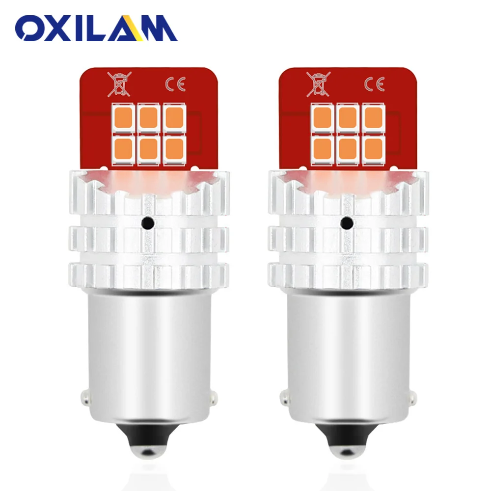 OXILAM 2Pcs 1156 P21W BA15S LED Bulbs for Car Backup Reverse Turn Signal Daytime Running Lights DRL Auto Lamp 12V White Amber OXILAM 2Pcs 1156 P21W BA15S LED Bulbs for Car Backup Reverse Turn Signal Daytime Running Lights DRL Auto Lamp 12V White Amber