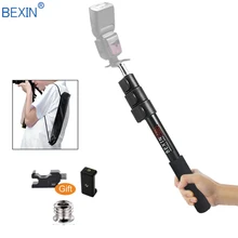 Ручное зажимное кольцо поддержка стержня/ручной 1/" сцепление, основание w/3/8" винт для Canon Nikon sony светодиодный Вспышка Speedlite мобильного телефона