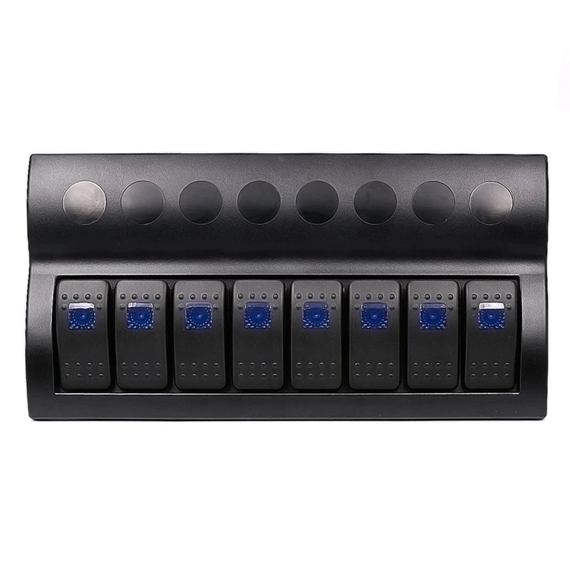 

VODOOL 8 Gang Auto Car LED Rocker Switch Panel LED Indicator Breaker Switch Waterproof Rocker Switch Interior Parts