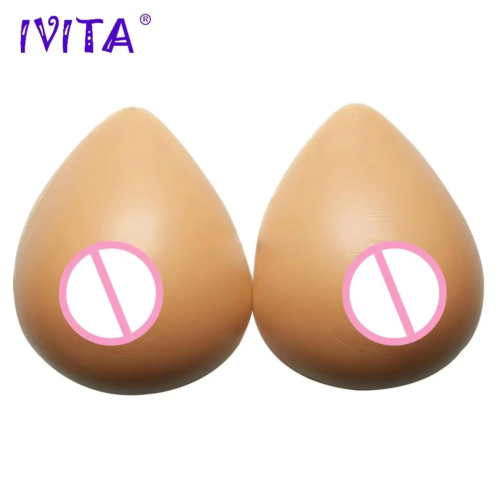 

IVITA 1800g Hot Sale Fake Boobs Realistic Silicone Breast Forms False Fake Boobs Enhancer For Cosplay Drag Queen Cosplay