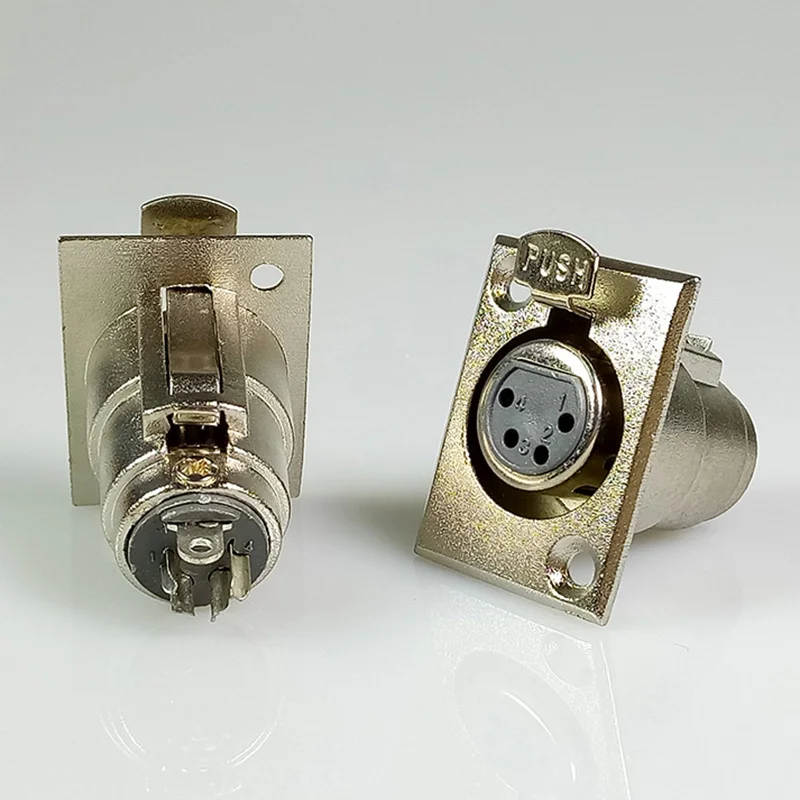 Разъем XLR 4pin YS1K3F2 гнездовой панельный разъем|Соединители| |