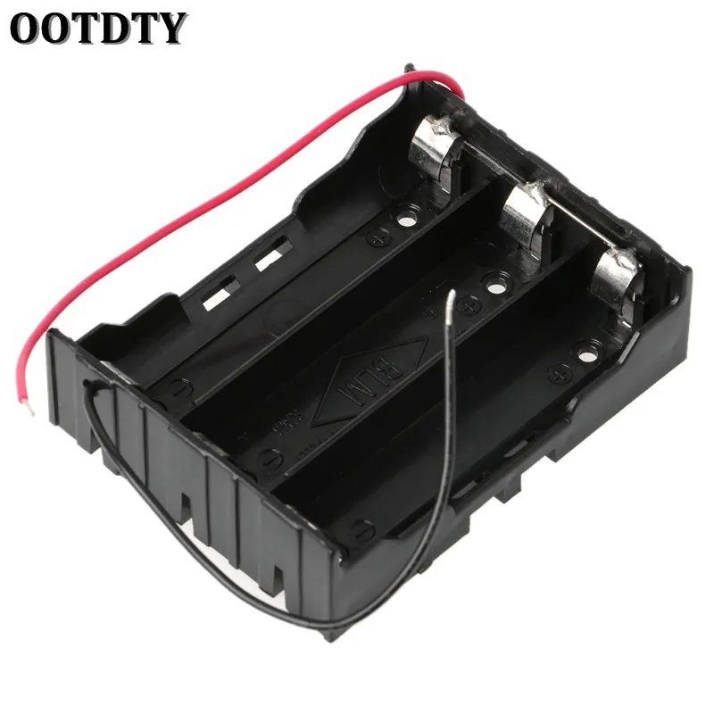 OOTDTY 3 7 В параллельный держатель для батарей 3x4x18650 чехол хранения контейнер с