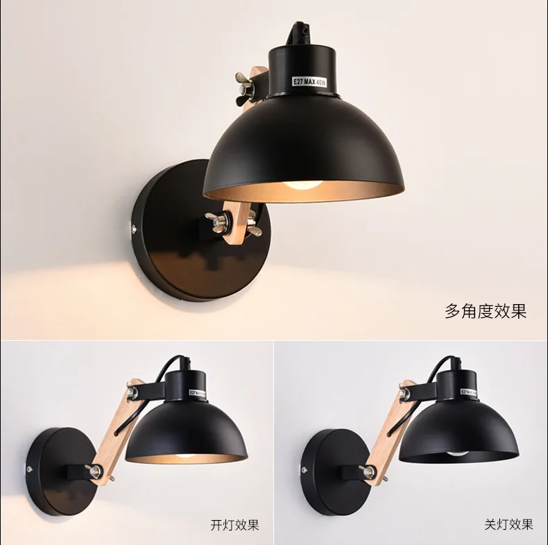 Nordic Style Wall Light Wood Wall Sconces Modern Home Lighting