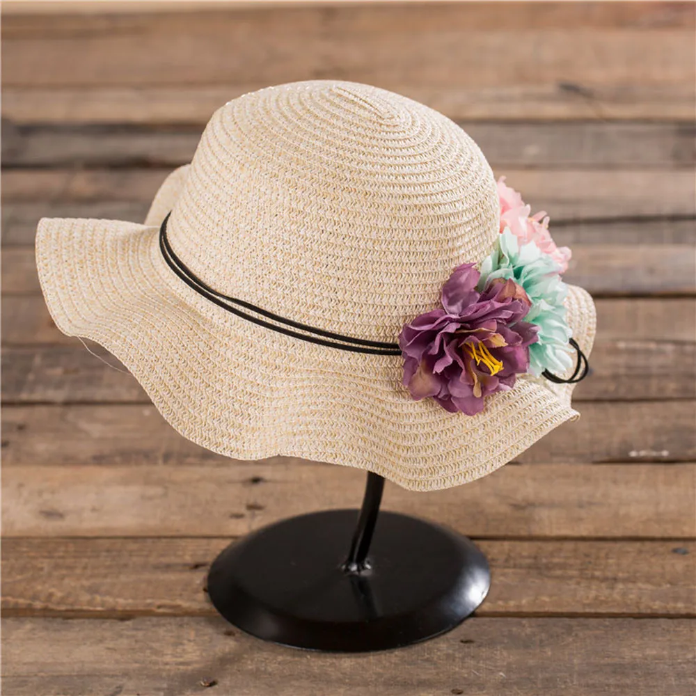 Женская круглая соломенная шляпа-сомбреро, летняя Солнцезащитная шляпа, Повседневная пляжная шляпа, Солнцезащитная шляпа с капюшоном, Пляжная Спортивная Кепка