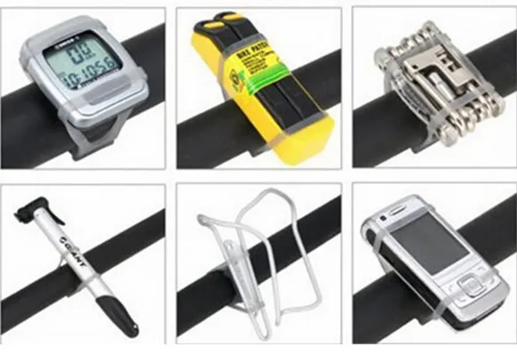 Top Silicon Strap Mountain Road Bike Torch Phone Flashlight Bands Elastic Bandage Bicycle Light Mount Holder Bike Accessories 3