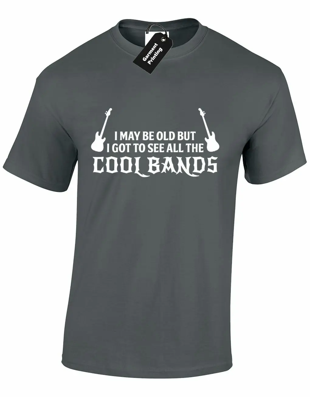 I MAY BE OLD BUT SEEN COOL BANDS MENS T SHIRT FUNNY GIFT PRESENT IDEA NEW DESIGN2019 fashionable Brand 757%cotton Printed Round | Мужская