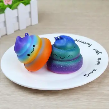 

Slow Rebound Colorful Simulation Squishy Poop PU Toy Reduce Pressure Prop Funny Gift Hanging Ornaments Decoration