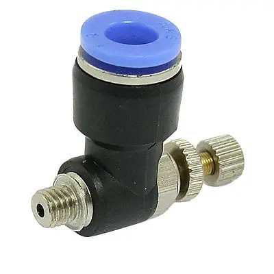 

6mm Tube Quick Connector 5mm Thread Speed Control Air Valve Throttle 2 Pcs