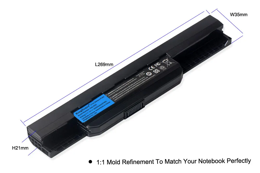 Корея сотовый KingSener A32-K53 Батарея для ASUS K43 K43E K43J K43S K43SV K53 K53E K53F K53J K53S K53SV A43 A53S A53SV 5200 мА-ч