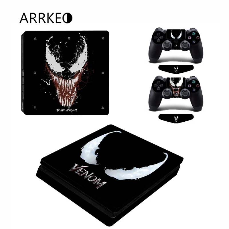 ARRKEO We Are Venom Виниловая наклейка КОЖА Стикеры для playstation 4 PS4 Slim консоли 2 контроллеры Скины как Рождество подарок на год