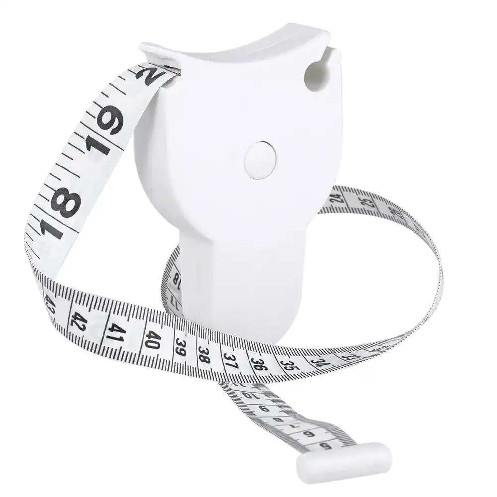 white color 70mm skinfold body fat caliper body fat tester skinfold measurement tape with measurement chart health care tool caliper body fat