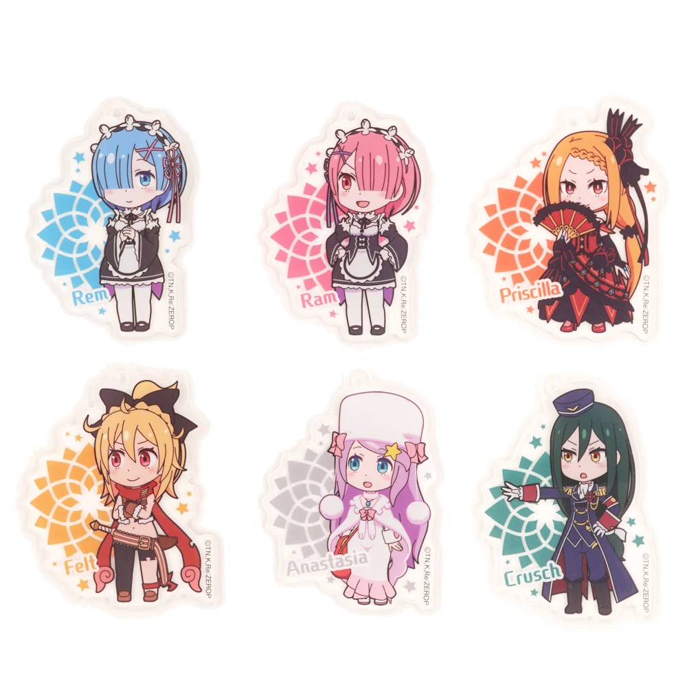 Re:Zero kara Hajimeru Isekai Seikatsu аниме Rezero Rem Ram Войлок Priscilla Barielle акриловый брелок|Игровые