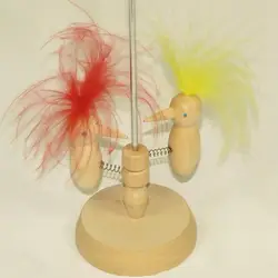 Для детей деревянный образовательный гаджет физика красочная научная модель животного Подарок Смешная двойная игрушка «Дятел» DIY