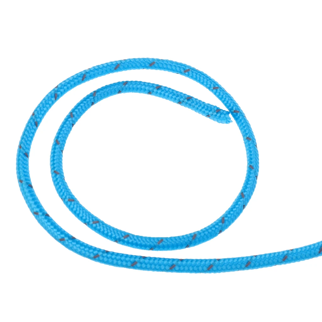 High Visibility 5mm 50m Fluorescent Reflective Guyline Tent Rope Nylon Cord Paracord for Outdoor Camping Hiking Tent 