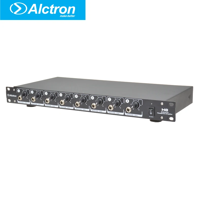 Alctron H8 Professional high-power 8 Channel Headphone Preamplifier, Headphone Amplifier,Ultra-Versatile Headphone Amplifier