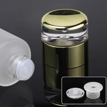 

120ml Glass Cosmetic Toner Bottle 4oz Clear Frosted Skin Care Screw Lid