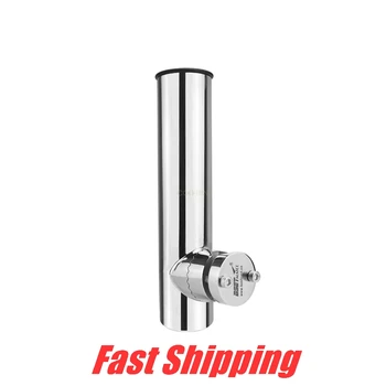 

316 stainless steel Fishing rod holder Ship yacht 360 degree adjustment pole bracket support with clamp marine boat Accessoriess