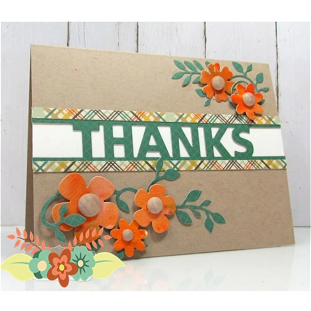 Greeting Words thank Metal Cutting Dies Stencil Scrapbook Paper Cards Craft X
