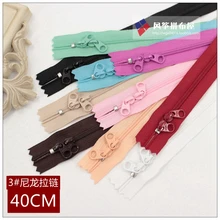 Ykk3 nylon double open zipper diy handmade bags pillow 10 40cm long