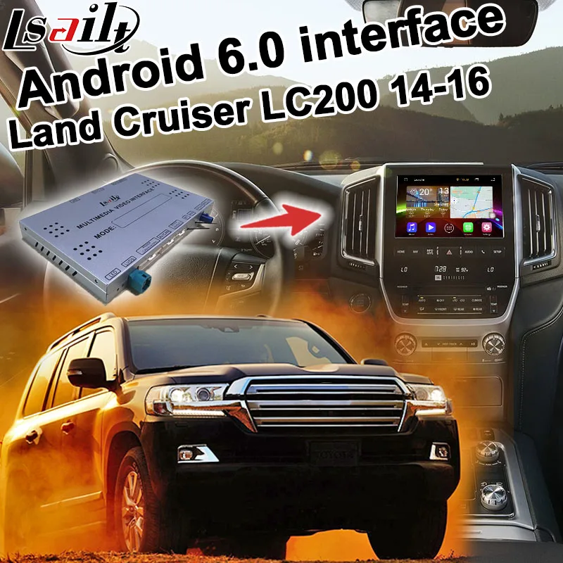 Android 6 0 GPS navigation box for Land Cruiser LC200 14 16 etc video interface with