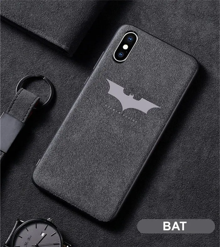 Чехол QINUO Magician Batman с логотипом Turn Fur для iPhone 11 Pro 6 6S 7 8 Plus X XS Max XR Suede Telefon Kilifi Cool Cover Coque - Цвет: Batman