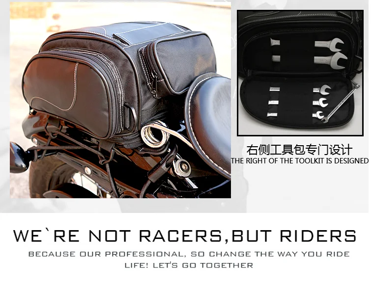 Free Shipping 2018 uglyUROS motorcycle retro Back seat bag 883modified car multi-function kit bag moto bag with waterproof cover