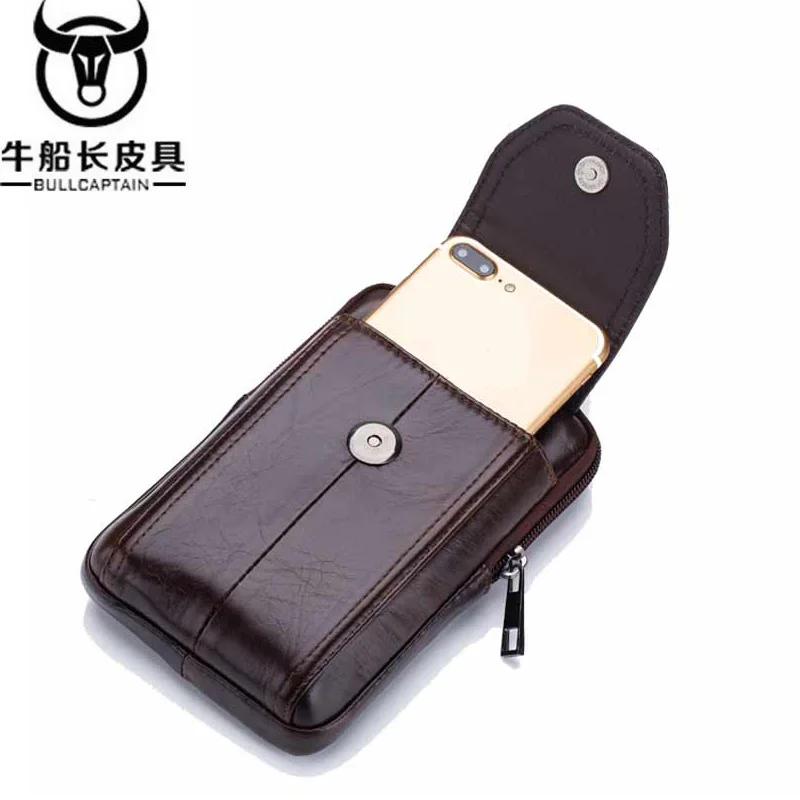 BULLCAPTAIN талии кожаный мешок телефон сигареты кошелек Fanny Pack Hip Bum Деньги поясная