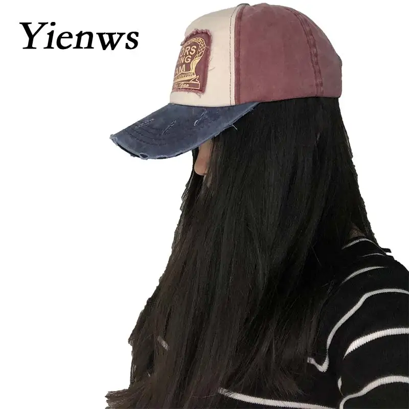Yienws خمر الجينز منحنى حافة قبعات سائق الشاحنة للرجال عظام Masculino قبعة بيسبول الذكور قابل للتعديل قبعات للآباء Casquette أوم YIC070 Yienws خمر الجينز منحنى حافة قبعات سائق الشاحنة للرجال عظام Masculino قبعة بيسبول الذكور قابل للتعديل قبعات للآباء Casquette أوم YIC070