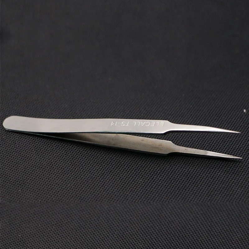 10Pcs/Lot Long Nose Tweezer Stainless Steel Stiff and Thickening