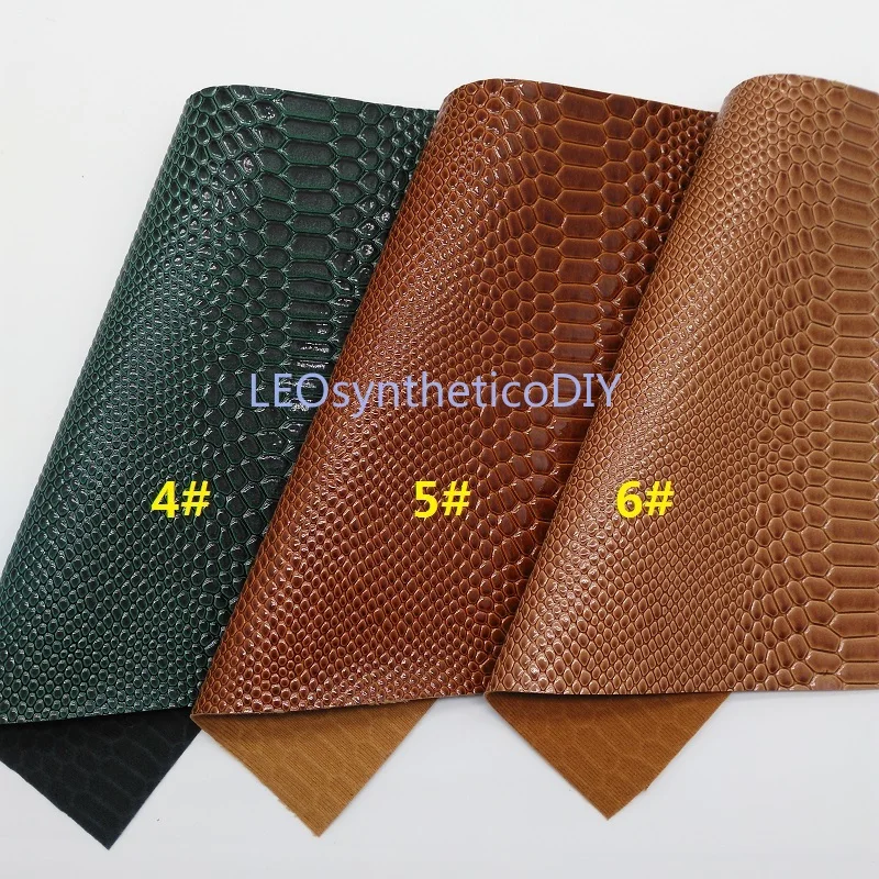 1PC 21X29CM Synthetic Letaher Faux Leather Sheets, Crocodile Grain PU Leather For Making Bows Accessories LEOsyntheticoDIY T109A