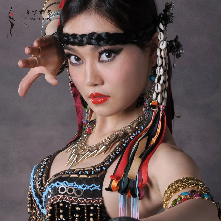 Hand made Unique Dance matched Headwear Performance Belly Costume