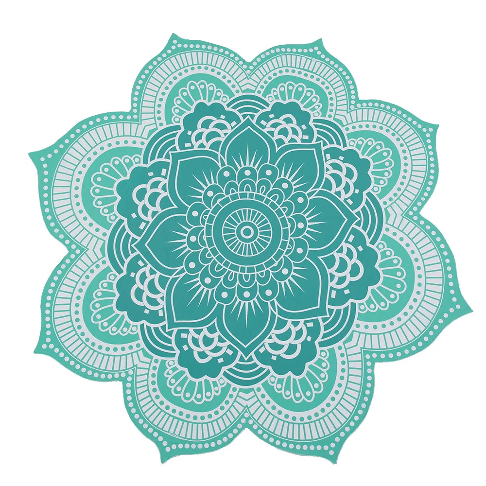 

CAMMITEVER 4 Colors Lotus Bohemian Mandala Tapestry Sandy Beach Picnic Throw Rug Camping Tent Travel Sleep Pad Home Furnishing