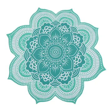 

CAMMITEVER 4 Colors Lotus Bohemian Mandala Tapestry Sandy Beach Picnic Throw Rug Camping Tent Travel Sleep Pad Home Furnishing