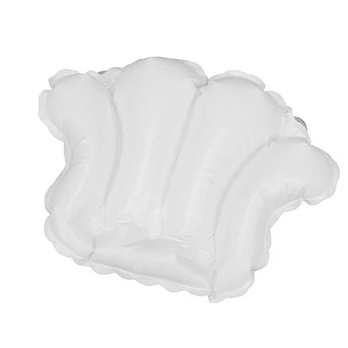 Premium Designed White Vinyl Shell-Shaped Spa Bath Pillow (1)