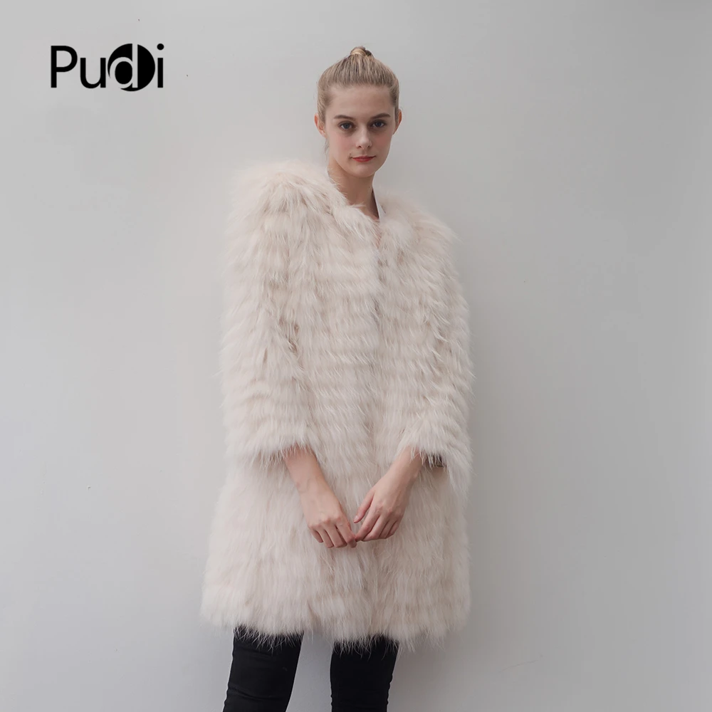 

CT924 Pudi 2019 autumn fashion women genuine raccoon fur coat lady Age reduction casual real fur coat