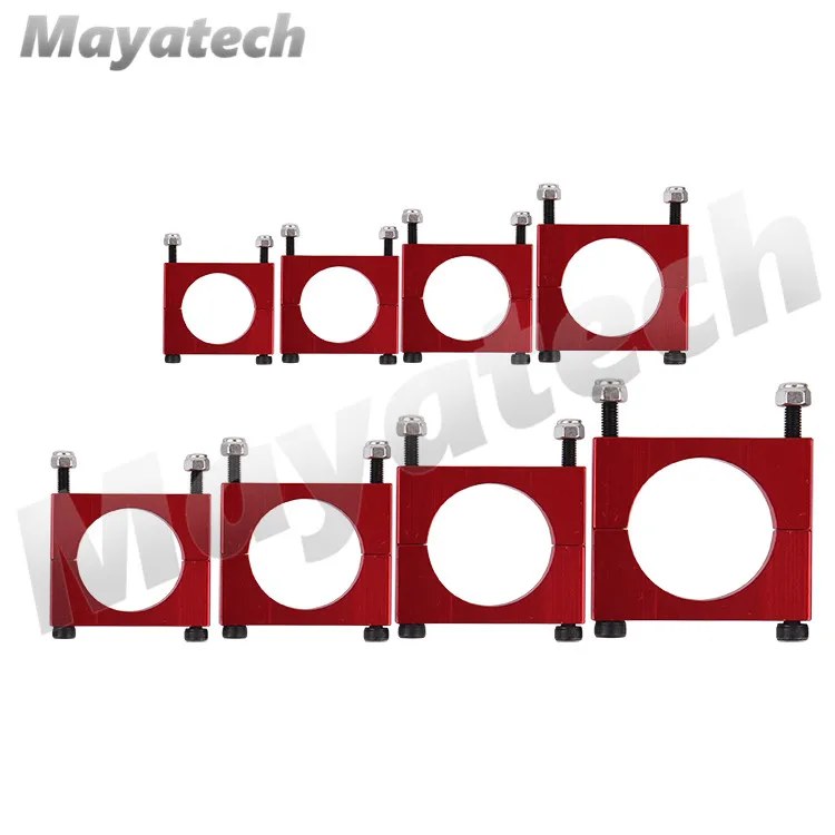

CNC Aluminum 10mm 12mm 16mm 20mm 22mm 25mm 30mm red Tube Clamp Motor Mount Fixture Clip Holder for Multi-axis Aircraft