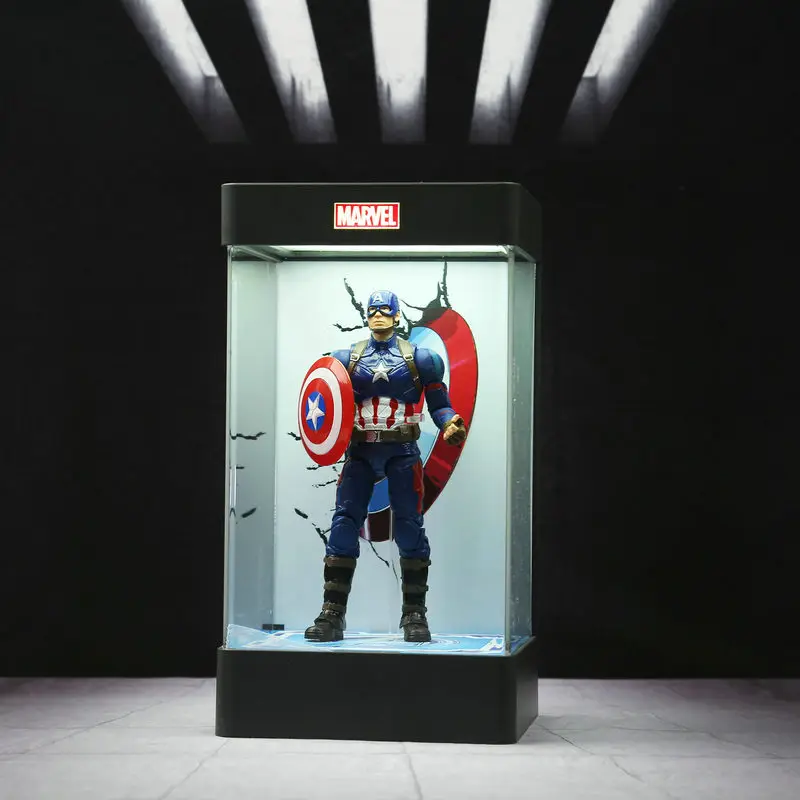 

S.orange DIY Creative Avengers Night Lights Captain America Spiderman Iron Man Super Hero Decorative Lighting LED Display Boxs