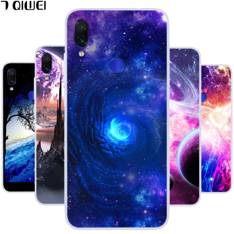 

Silicone Cover For Xiaomi Redmi Note 7 Case 6GB 64GB 6.3'' Soft TPU Case For Xiaomi Redmi Note 7 Phone Case Fashion Star 4GB 3GB