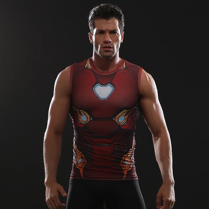 Футболка с принтом Мстители: Endgame Железный человек Tony Stark MK50 костюм для косплея